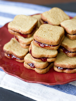 Gastrogirl:  Peanut Butter And Jelly Sandwich Cookies. 