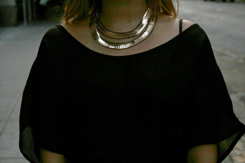Union Square Beehive Skirt, Beehive shirt, Free People bra, H&amp;M necklaces, Marc Jacobs purse