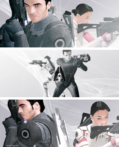 Kaidan and Ashley fighting side by sideRequested by fucknooovirmireCredit (x)