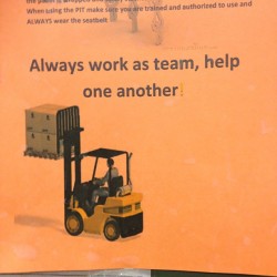 This is a sign hanging at work. Kind of funny. Work as a team&hellip;by yourself&hellip; (Taken with Instagram)