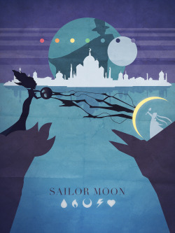 gallant-designs:  Sailor Moon Season 1 - Things Adam likes as Minimalist Posters And I also uploaded it as a print to redbubble in case anyone is in the mood to have it on their wall, or above their toilet or whatnot.  I will probably be slapping it