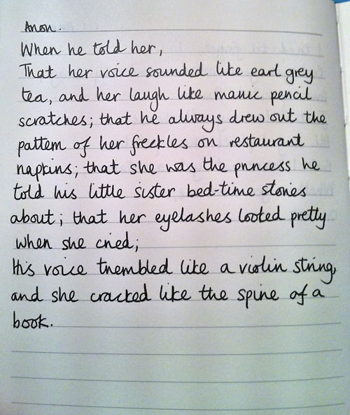 litstruck:  fuck. WHY DON’T I WRITE LIKE THIS. this is why writing is the most