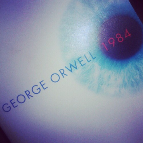 What I’m doing at work today:) #work #Slacker #reading #GeorgeOrwell #1984 #classic #book (Tak