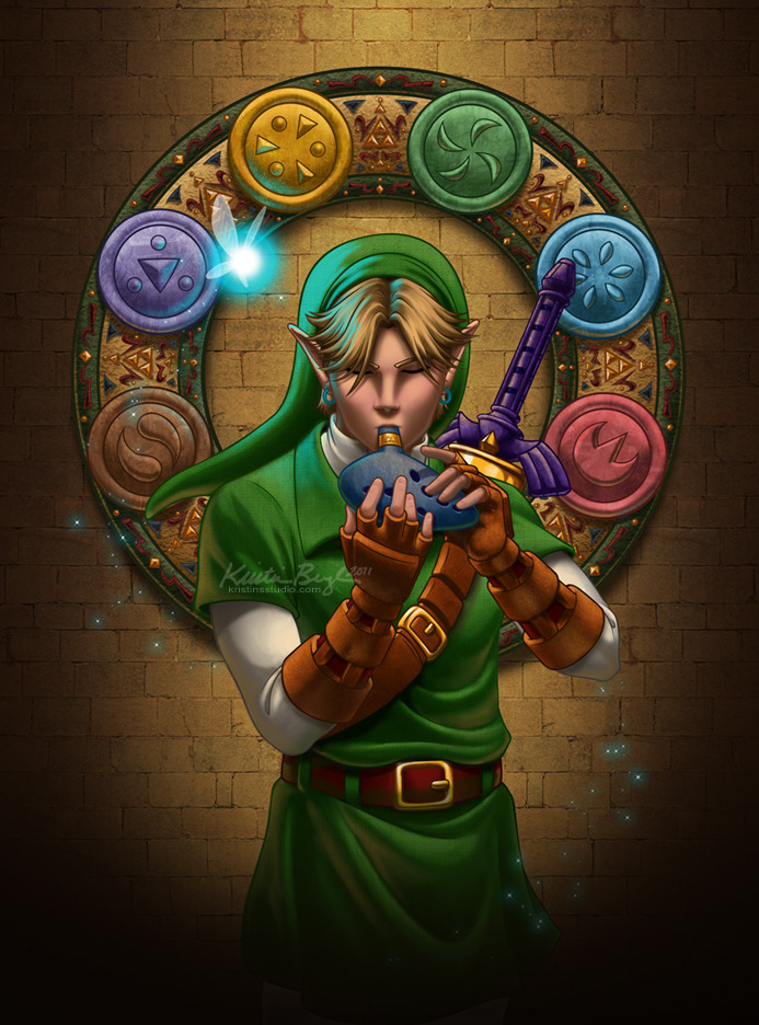 fuckyeahocarinaoftime:  Musician of Time — Link by Kristin Bergh 