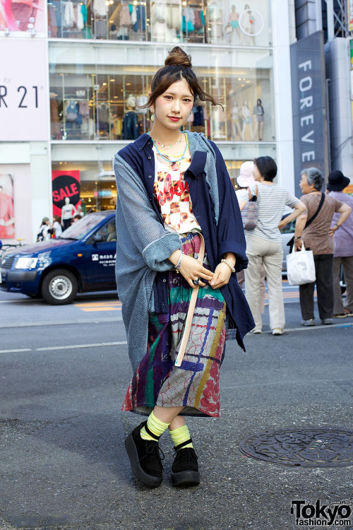 373 from Tokyo Bopper wearing Vladimir Karaleev &amp; Nozomi Ishiguro on the street in Harajuku