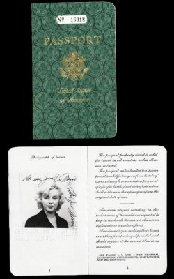 alwaysmarilynmonroe:  Marilyn’s passport for her trip to Korea and Japan, February 1954.  Marilyn&rsquo;s passport photos