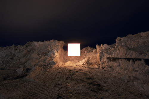 magnolius:  Alternative Landscapes by Benoit Paillé Created out of Benoit’s dislike to traditional landscape photography he took it upon himself to create his on vision of landscape. By installing a cube of light amongst the natural surroundings