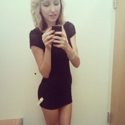 staypantless:  Torturing myself with little black dresses because I’m single. (Taken with Instagram) 
