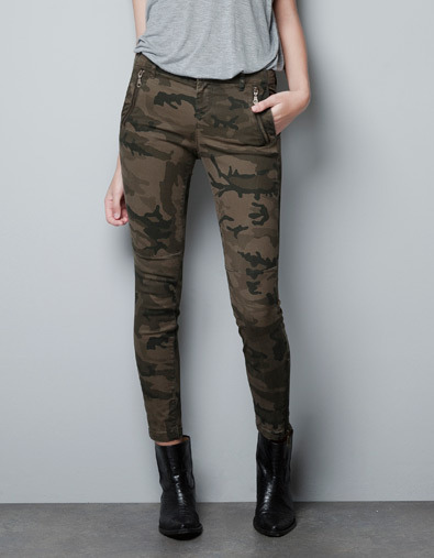 Skinny cargo pants women