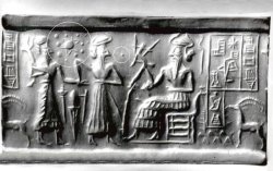 og-free:  This 6000 year old seal depicts Sumerian