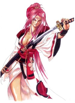 reploidsigma:  Baiken. Artwork de Guilty Gear X, por Daisuke Ishiwatari.