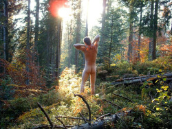 shytsidunworld:  To be in nature nude and
