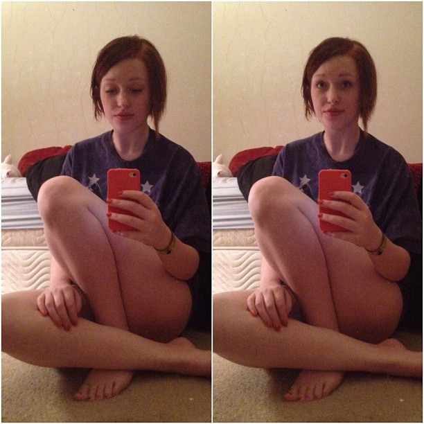 aman-duh:  Thunder thighs, natural makeup and my boyfriends shirt. I’ve had a migraine