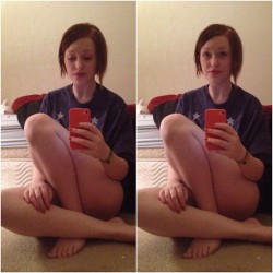aman-duh:  Thunder thighs, natural makeup and my boyfriends shirt. I’ve had a migraine all day.. All I want to do is cry because of the pain. 😓 (Taken with Instagram) 