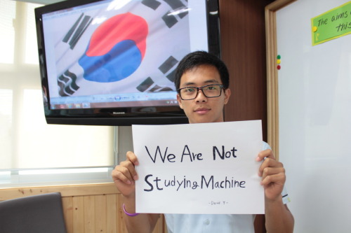 koreanstudentsspeak:We Are Not Studying Machine