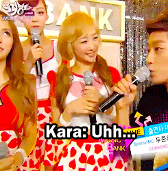 hanbins-mic-deactivated20150603:  Yoseob’s sassy pose when Kara said Beast ㅋㅋ