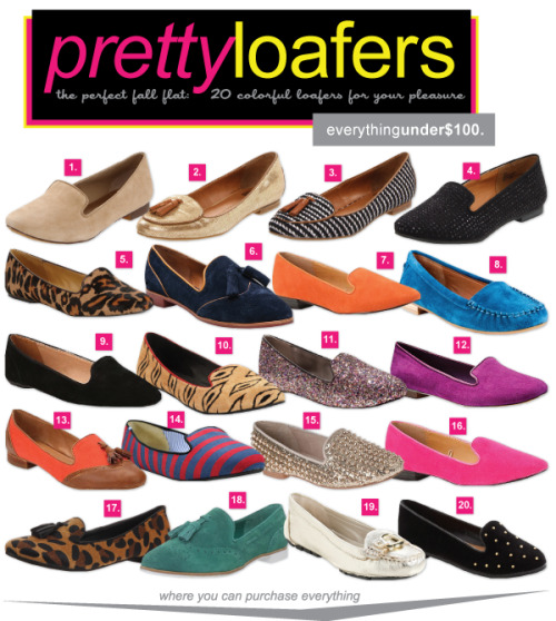 New Blog Post: 20 colorful fall #loafers under $100:richesforrags.blogspot.com/2012/08/1_24.h