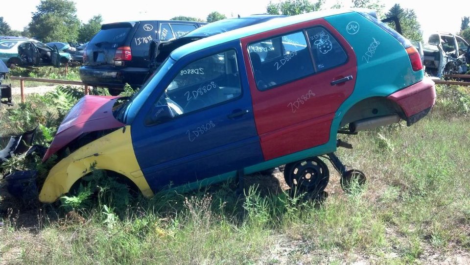 demrimz:  WHO WANTS A HARLEQUIN? This one was found in a junkyard in Traverse City,