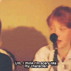 nevillles:  A young Rupert Grint talks about how he is like his character, Ron Weasley.