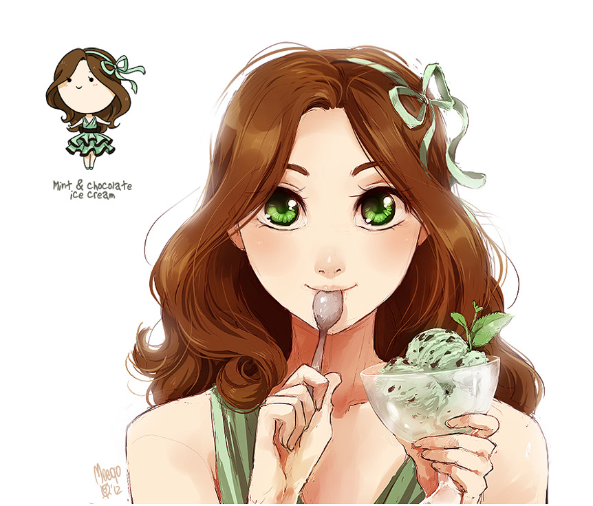 otakurockergirl:  Lemon Tart Meringue Mint and Chocolate Ice Cream Mojito Spaghetti
