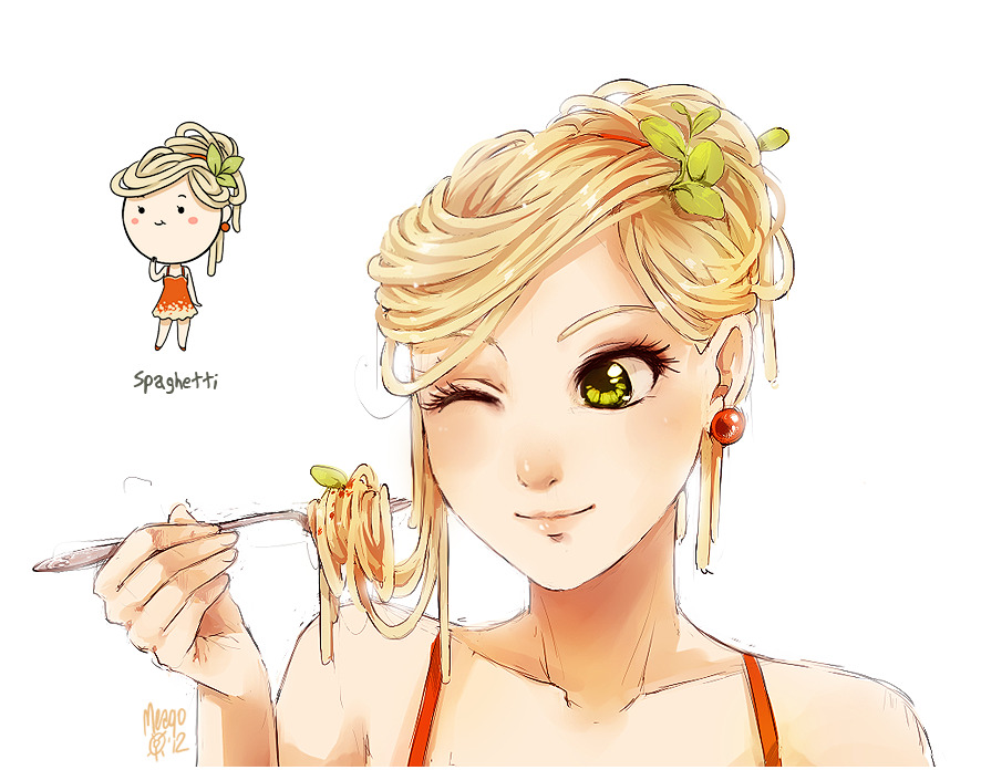 otakurockergirl:  Lemon Tart Meringue Mint and Chocolate Ice Cream Mojito Spaghetti