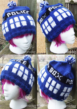 sogeekchic:  TARDIS hat (ำ) available from Gromidez