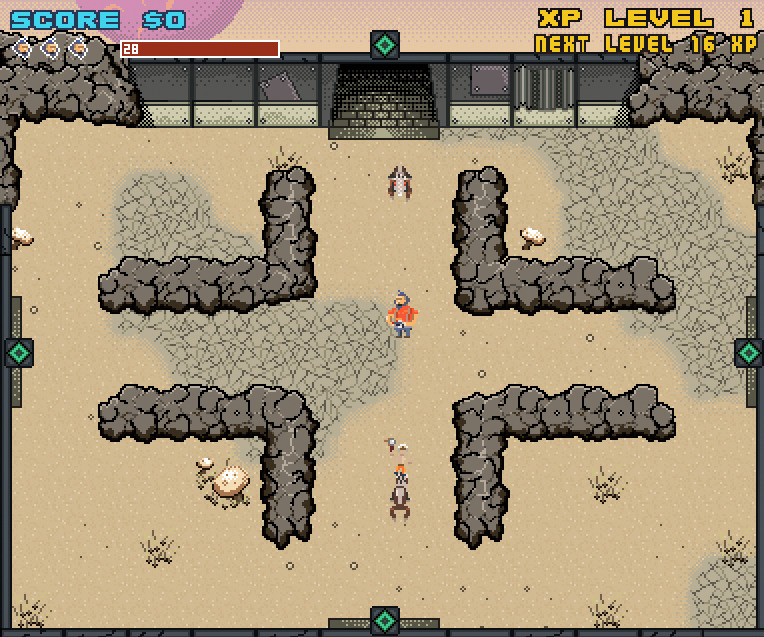 it8bit:  The Border Lands A 16-Bit demake of Borderlands 2. Play it in your browser
