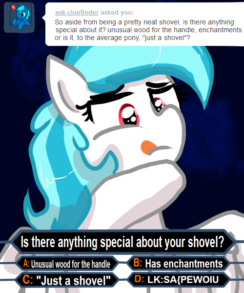 lucidlarceny:  the-heir-of-life:  asksqueakyclean:  … So… did I win?  This pony