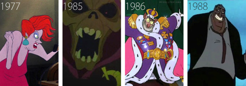 mydollyaviana:Disney Villains over the years. 