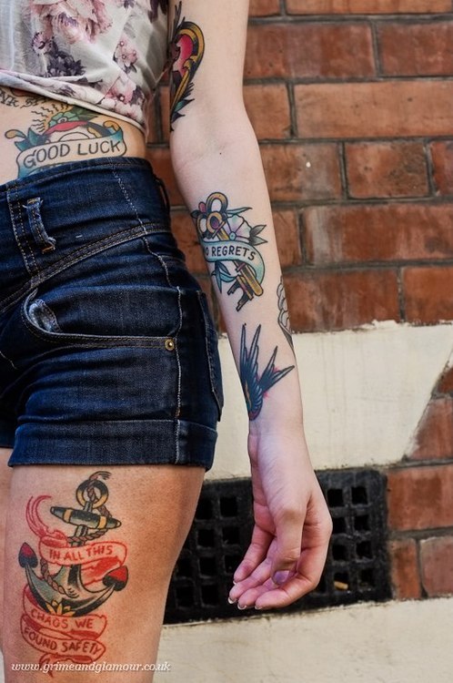 petit-poids:  love her tatts! <3  