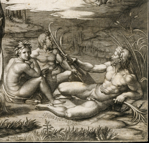 lesodeurs:  Marcantonio Raimondi, The Judgement of Paris, detail, 1510-20 