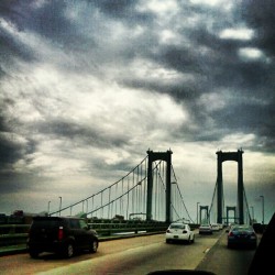 Pretty. Crossing the delaware bridge :) (Taken with Instagram)