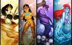 Toughtink:  Nightxade:  Disney Elementals, By Ceruleanraven  These Are Too Amazing!!