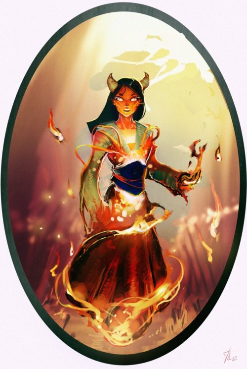 toughtink:  nightxade:  Disney Elementals, by CeruleanRaven  these are too amazing!! i just loooove the Snow White one’s concept. Jasmine’s too. and dragonfire Mulan? YES PLEASE. a liiittle sad that they’ve left out two of my favorites (Tink and