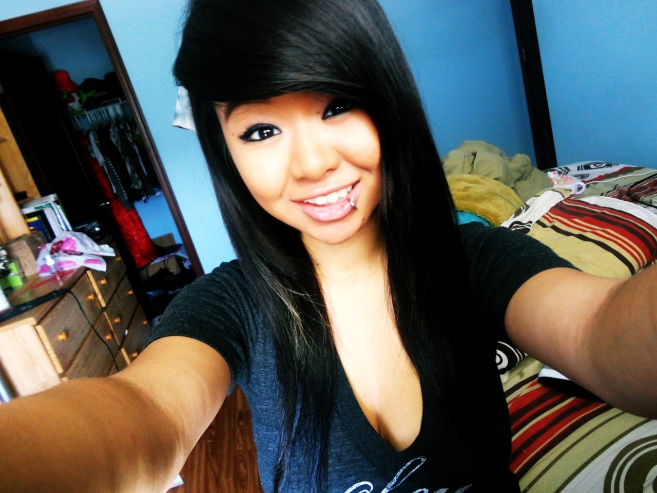 fuckyeahhsexyasians:  My room is quite embarrassing, I cleaned up after taking this