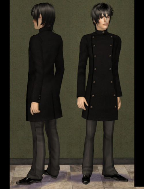 Long peacoat for adult males. (TBTO-gift for Greymanticore)