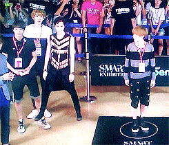gininsidemytonic:  luhan calling kai to dance to time control ; a pushy chanyeol ;