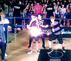 gininsidemytonic:  luhan calling kai to dance to time control ; a pushy chanyeol ;