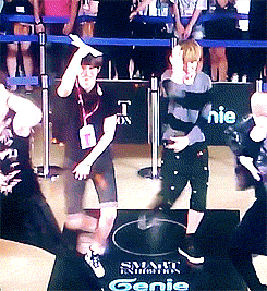 gininsidemytonic:  luhan calling kai to dance to time control ; a pushy chanyeol ;
