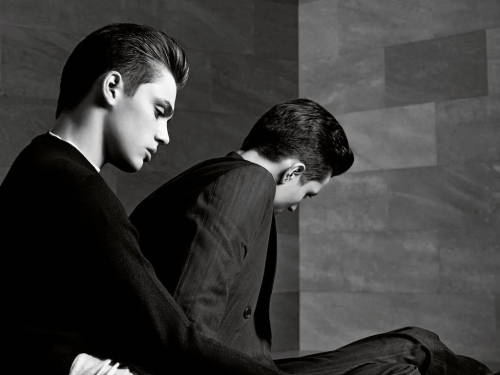 garcon-portraits:  Claude Simonon and Louis Simonon by Hedi Slimane for Prada SS09 menscampaigns:  Prada Spring 2009  