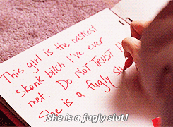 wholove:  redbeautyqueens:  #best plot twist in modern film history  #lol ok Regina you keep writing in your little book whatever Cady got you goo-OH HOLY FUCKING MOTHER OF JESUS CHRIST SHE JUST PUT HER OWN—WHAT?—WHAT GAME ARE YOU PLAYING?!! 