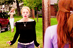 movies-gifs-deactivated20130319:  50 Favorite Movies of All Time (in no particular order)  → #12 MEAN GIRLS; Mark Waters [2004] ~ “Calling somebody else fat won’t make you any skinnier. Calling someone stupid doesn’t make you any smarter.