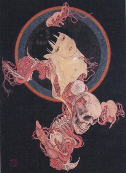 fugu-suicide:  Takato Yamamoto - Abyss Of Worries, scan from coffin of a chimera  