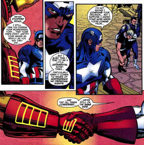 starlords:  “Still friends?”  Oh my God, Steve’s dramatic head tilting is killing me throughout these panels.