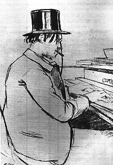 composersillustrated:Erik Satie by Santiago Rusinol