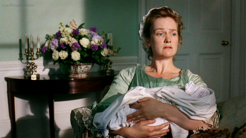 Not-hideous cap on Isabella Knightley in Emma (2009). This gives certain characters of mine some hop