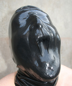 gaybdsmbreathcontrol:  rubberlatexplasticandmore:  rubber suffocation hood!  Sir, please, put me under this hood and don’t let me out before I’m blacked out.I’m your willing slave. 