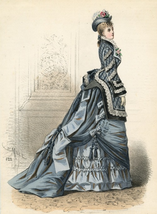 oldrags:March fashion, 1875 France, L’Élégance Parisienne