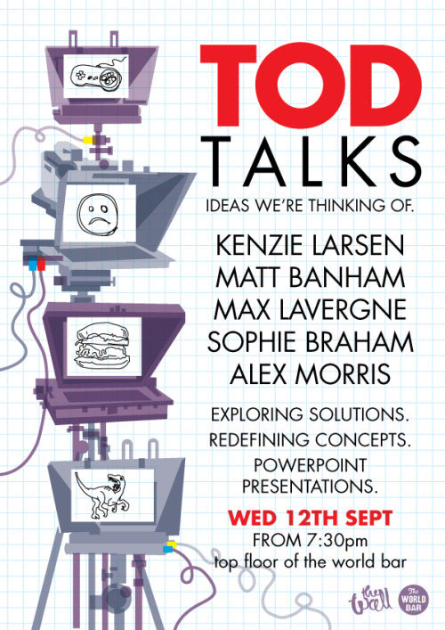 todtalks:Welcome to TOD Talks: a night of fuckin’ gnarly badass questions, bitch. Will There Be Dogs