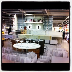 Enjoying my monday, shopping for wine glasses at Ikea! 